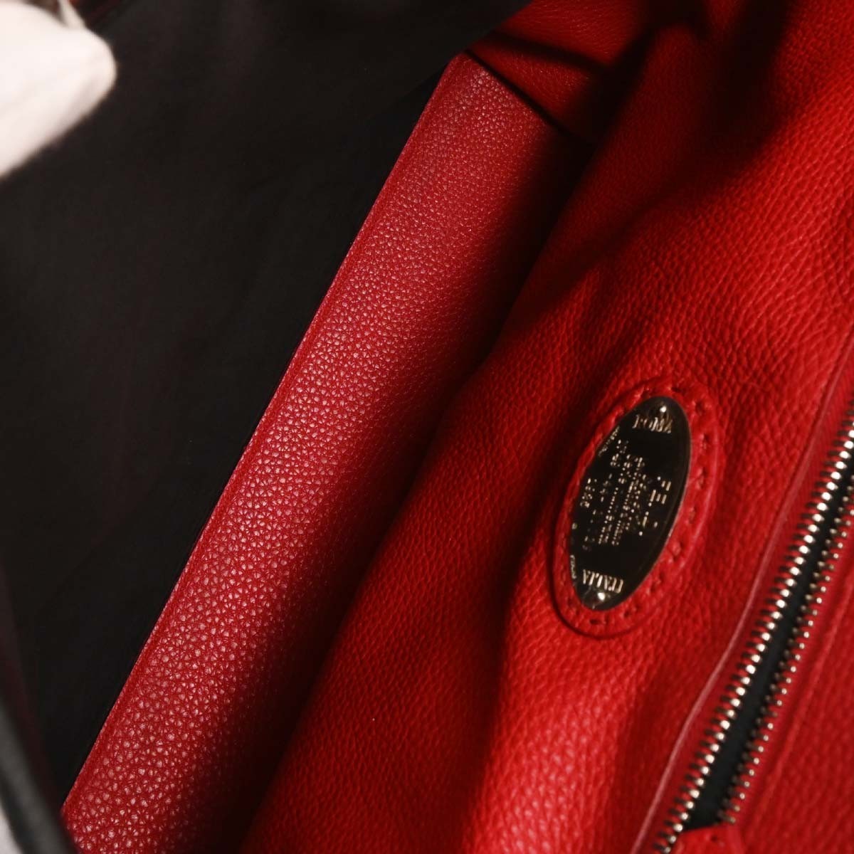 Fendi Monster Selleria Peekaboo Fit Bag Leather, BLACK, LEATHER, Handbag