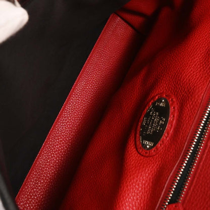 Fendi Monster Selleria Peekaboo Fit Bag Leather, BLACK, LEATHER, Handbag