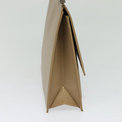 Gucci Vintage Shoulder Bag Leather, BEIGE, LEATHER, Shoulder bag