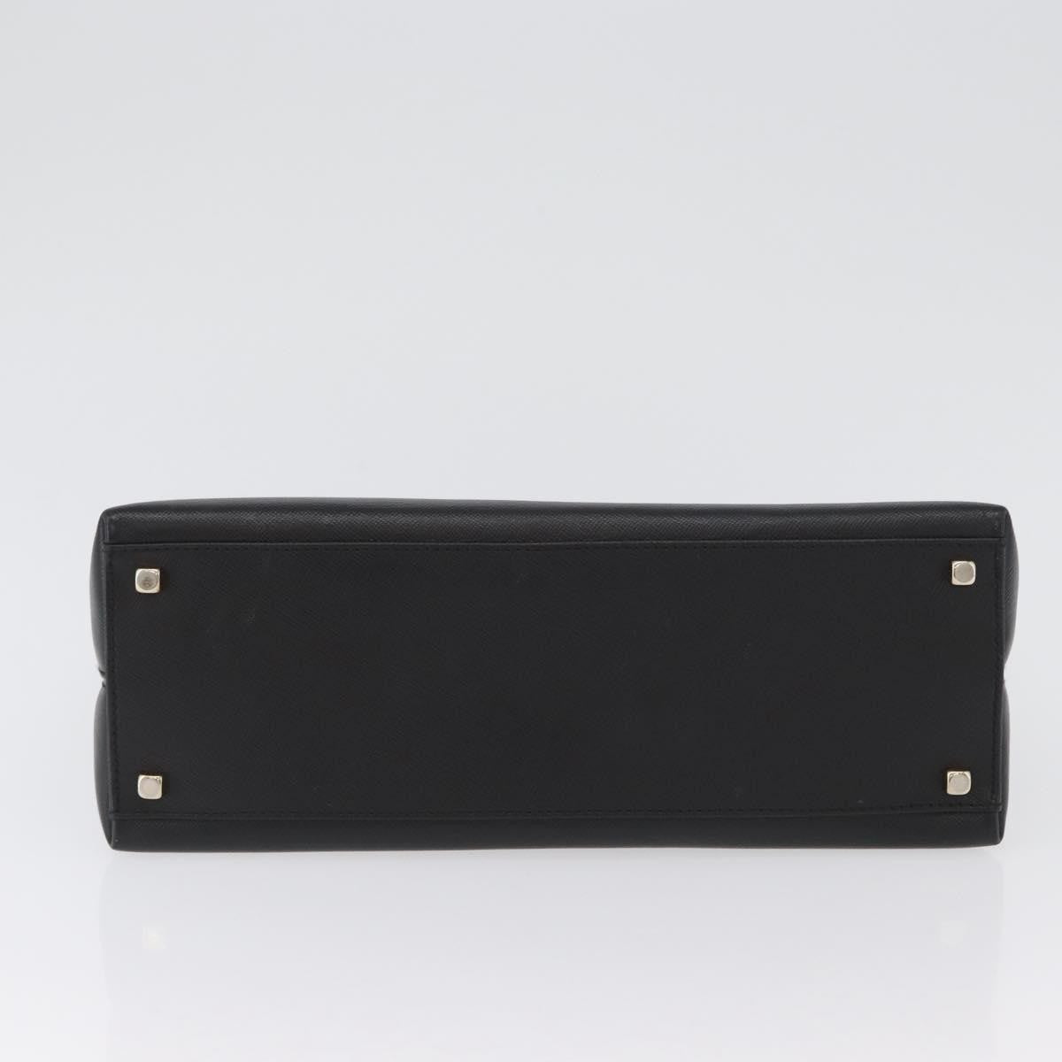 Salvatore Ferragamo Gancini handbag Leather, BLACK, LEATHER, Handbag
