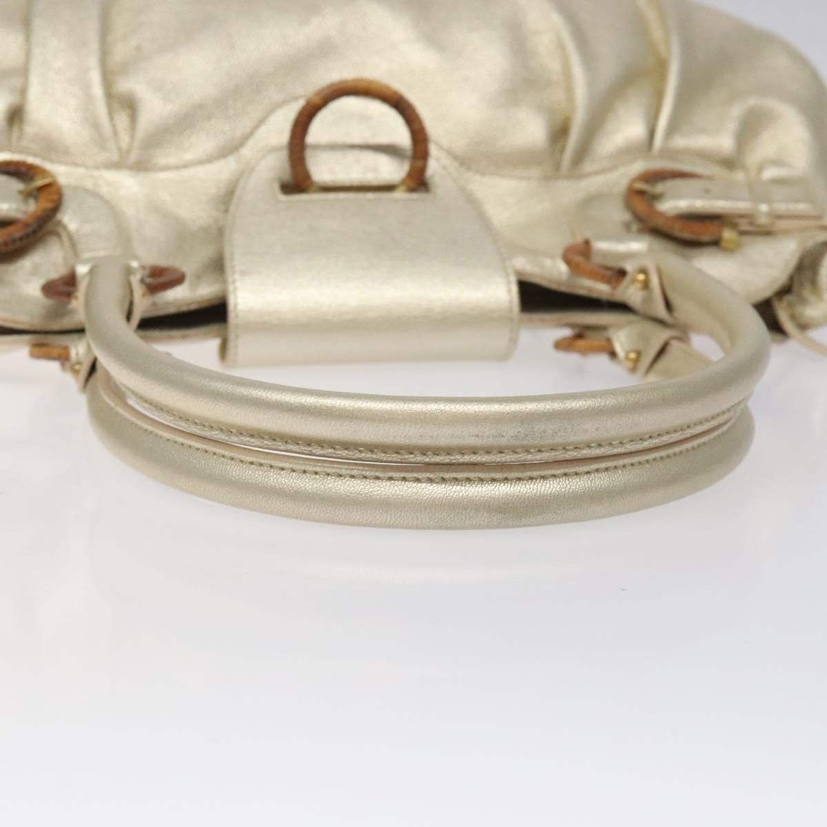 Salvatore Ferragamo Marisa Satchel Leather, GOLD, LEATHER, Shoulder bag