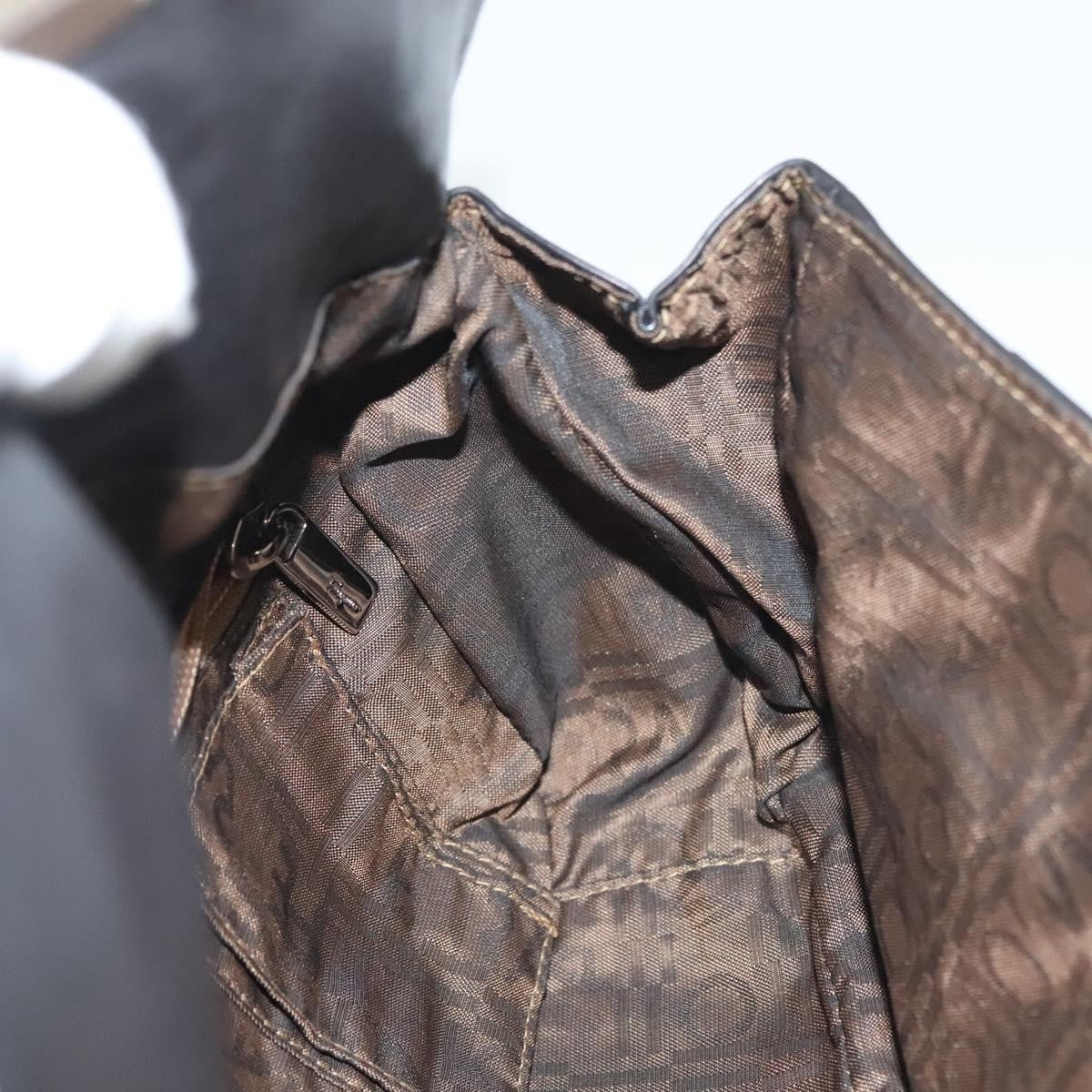 Salvatore Ferragamo Gancini handbag Leather, BLACK, LEATHER, Handbag