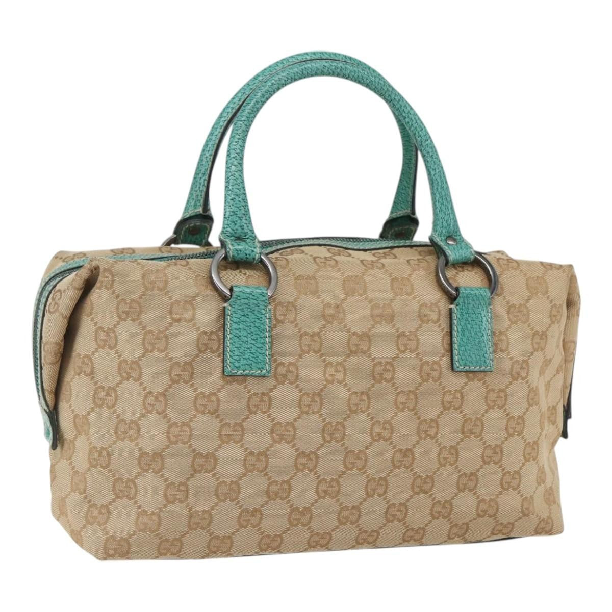 Gucci Vintage Zip Boston Bag GG Canvas, BEIGE, CANVAS, Handbag