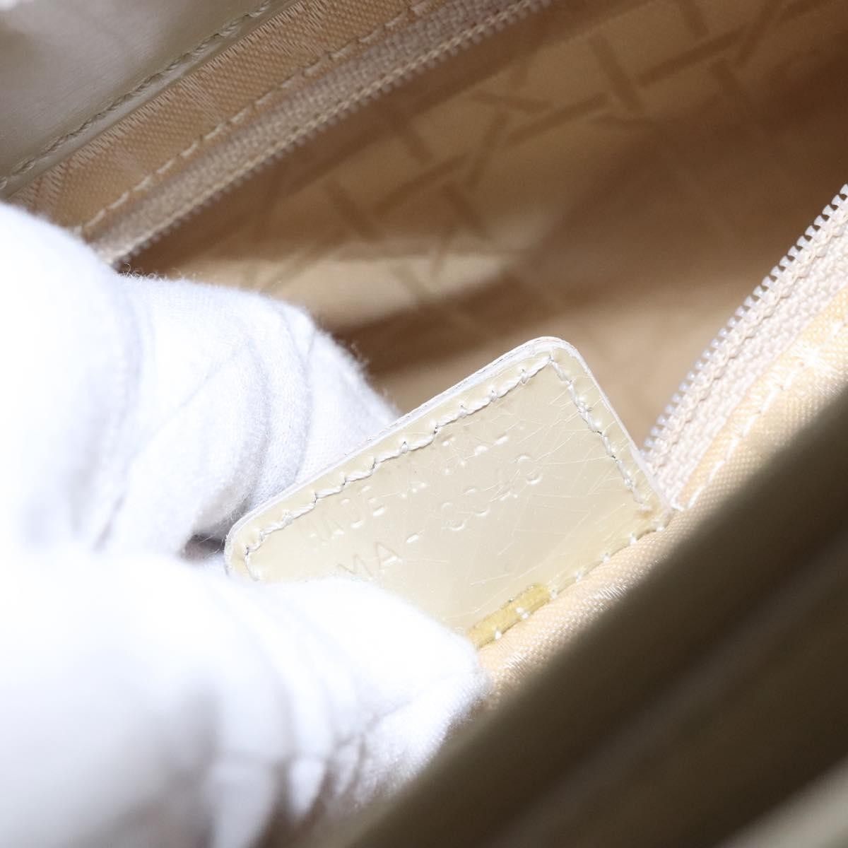 Christian Dior Pearl Lady Dior Bag Patent leather, BEIGE, PATENT_LEATHER, Handbag