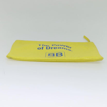 Balenciaga Supermarket Pouch Leather, YELLOW, LEATHER, Clutche & pouche