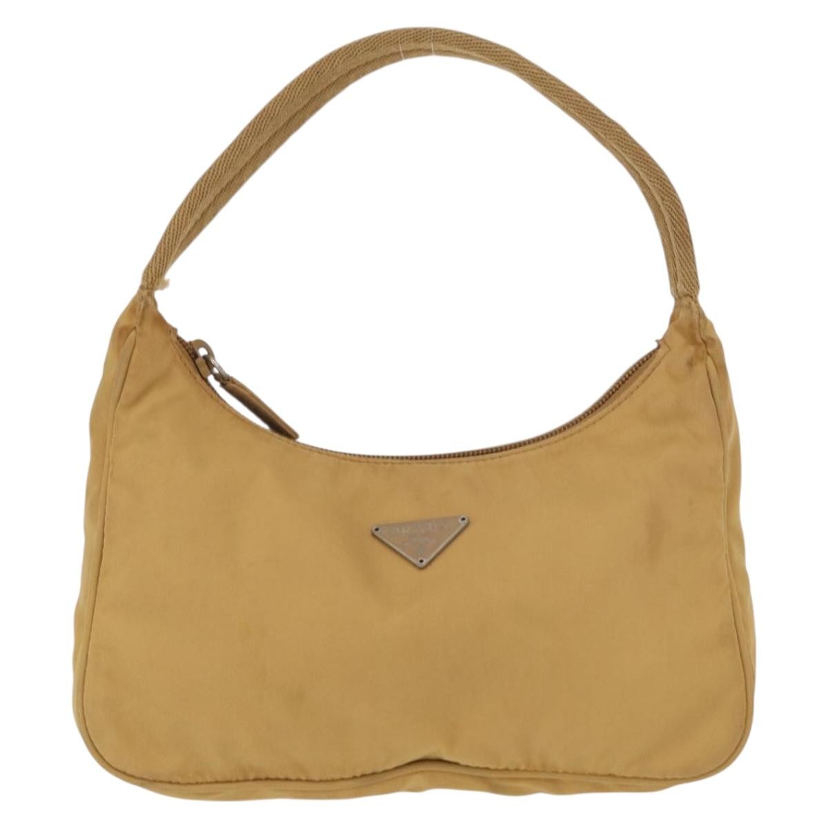 Prada Hobo Tessuto, YELLOW, NYLON, Handbag