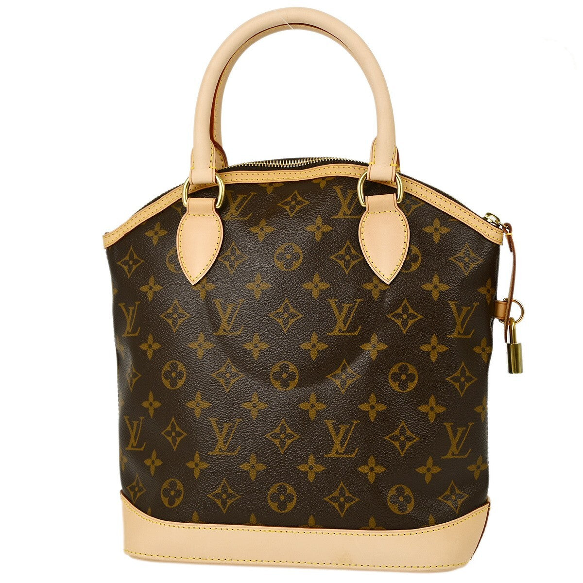 Louis Vuitton Lockit Handbag Monogram Canvas, BROWN, CANVAS, Handbag