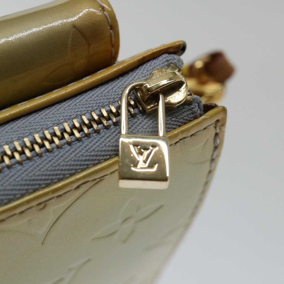 Louis Vuitton Mott Handbag Monogram Vernis, GRAY, PATENT_LEATHER, Handbag