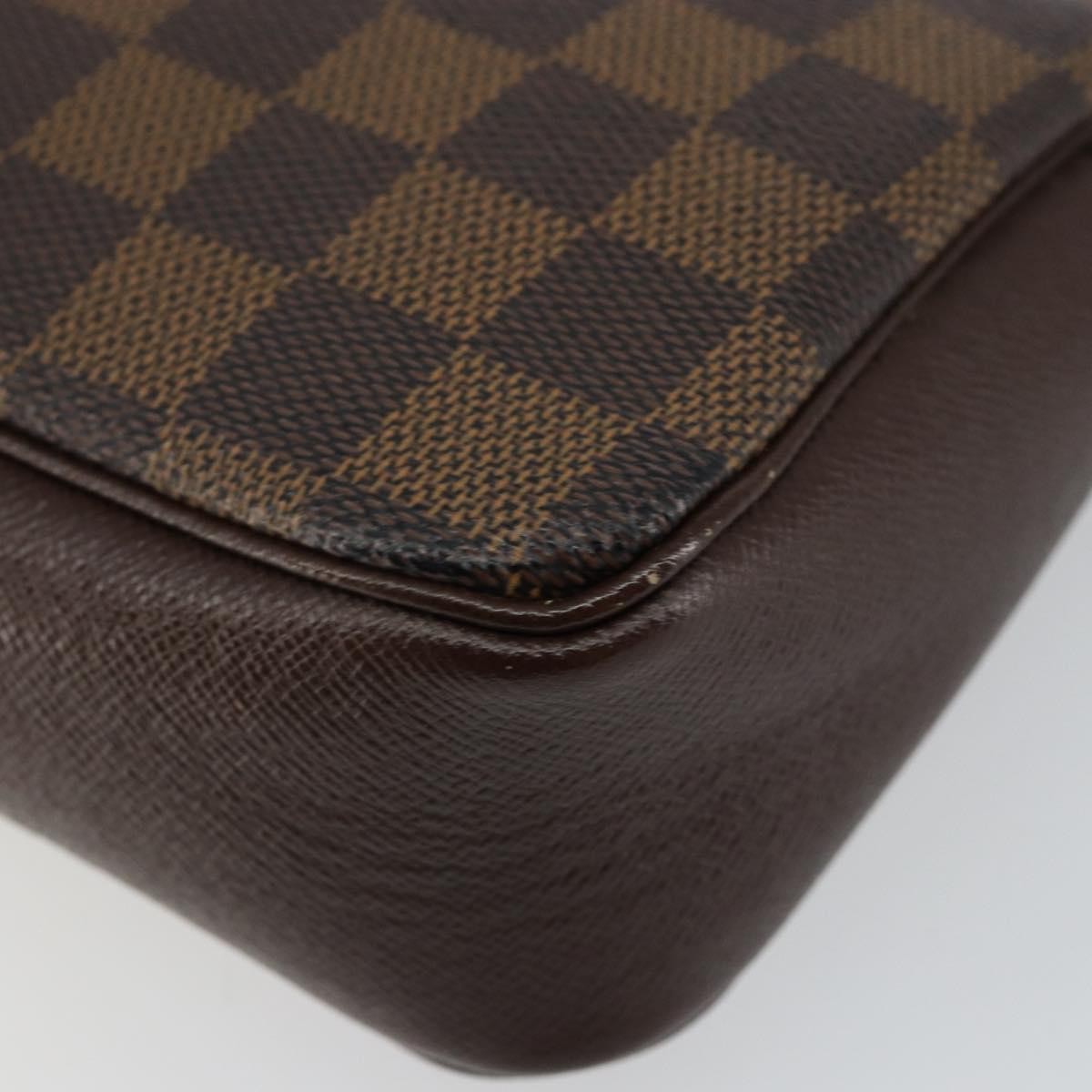 Louis Vuitton Trousse Make Up Bag Damier, BROWN, CANVAS, Clutche & pouche