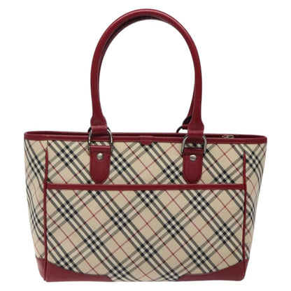 Burberry Nova Check Tote Leather, BEIGE, CANVAS, Tote bag