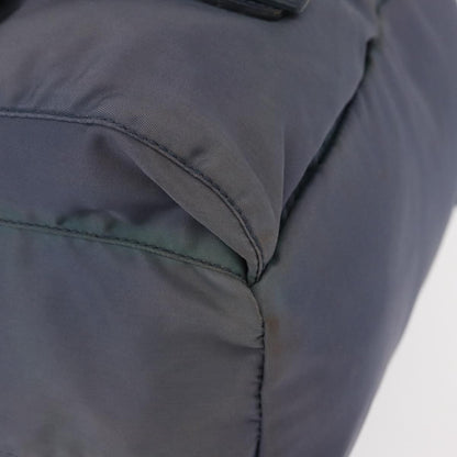 Prada Vela Double Front Pocket Backpack Tessuto with Saffiano Leather, BLUE, NYLON, Backpack