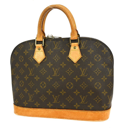 Louis Vuitton Alma Handbag Monogram Canvas, BROWN, CANVAS, Handbag