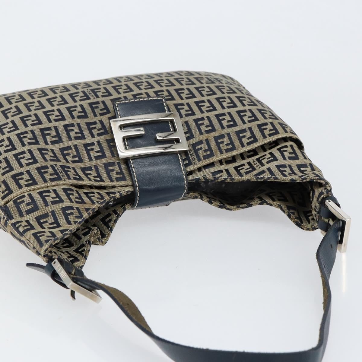 Fendi Vintage Hobo Zucchino Canvas, NAVY, CANVAS, Shoulder bag