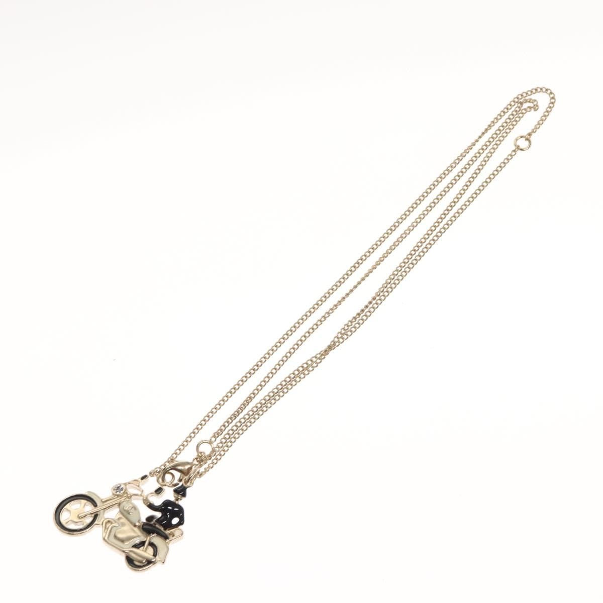 Chanel Coco Rider Pendant Necklace Metal, SILVER, METAL, Necklace