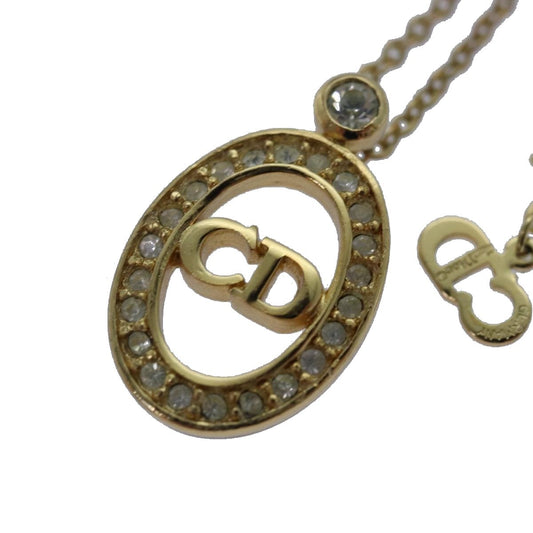 Christian Dior CD Pendant Necklace Gold-plated, GOLD, METAL, Necklace