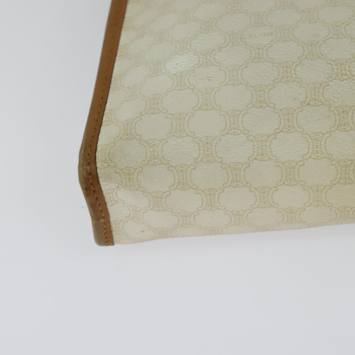 Celine Macadam Shoulder Bag PVC Leather, WHITE, PVC, Shoulder bag