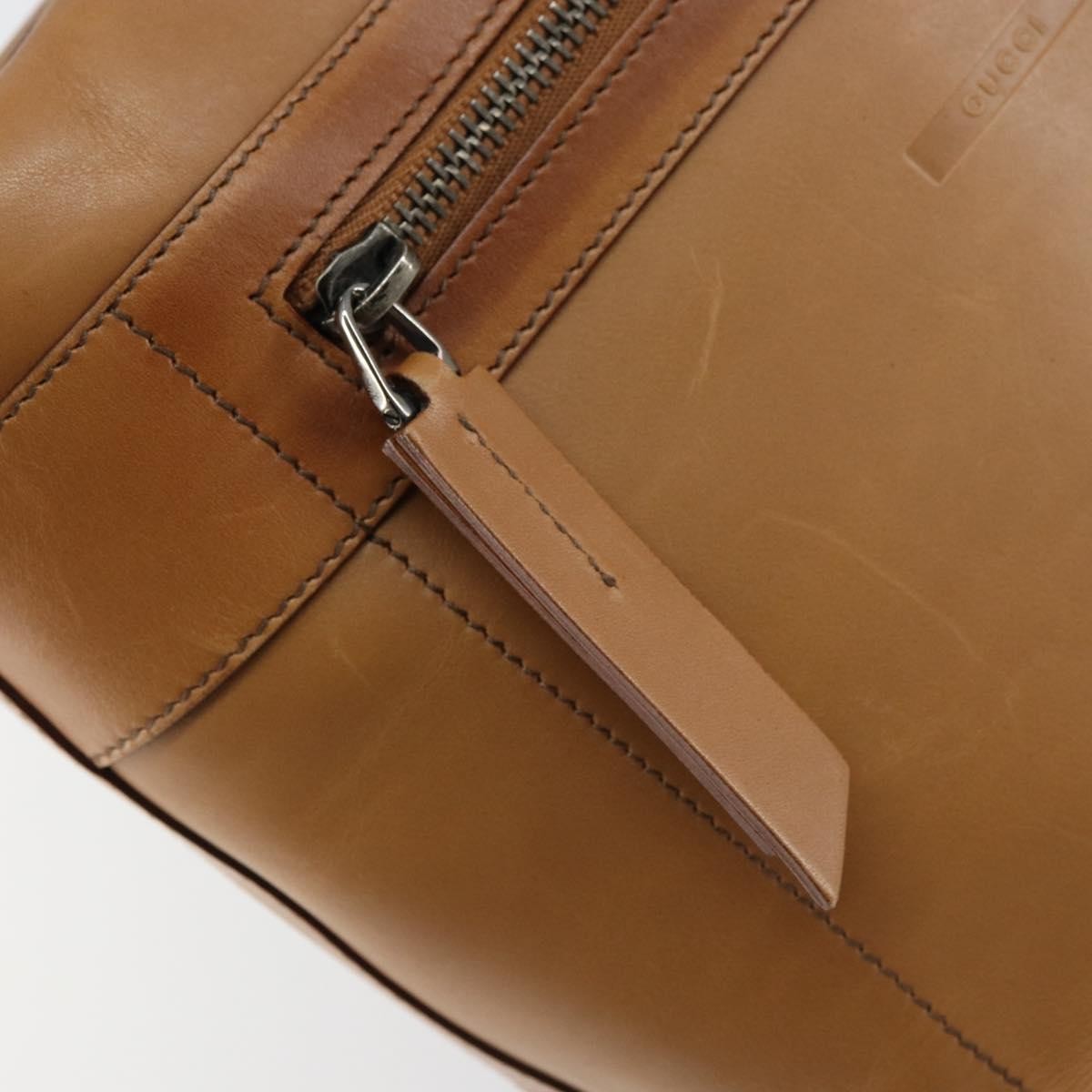 Gucci Vintage Handbag Leather, BROWN, LEATHER, Handbag