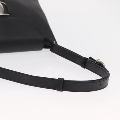 Salvatore Ferragamo Vala Shoulder Bag Leather, BLACK, LEATHER, Shoulder bag