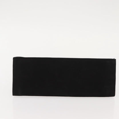 Salvatore Ferragamo Vintage Gancini Chain Shoulder Bag Suede, BLACK, SUEDE, Shoulder bag