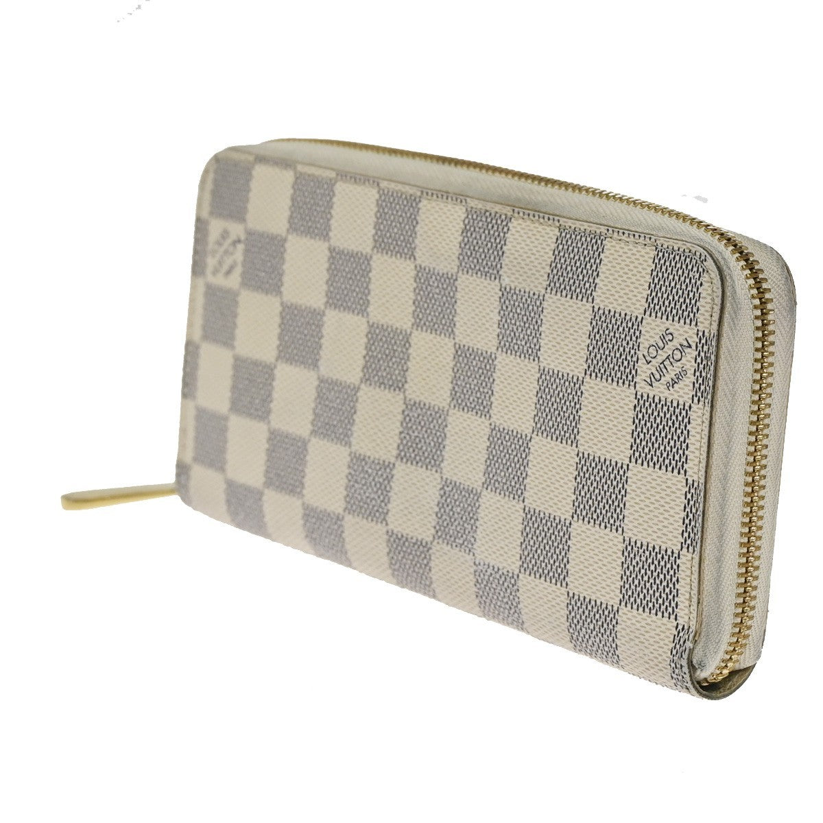 Louis Vuitton Zippy Wallet NM Damier Azur, WHITE, CANVAS, Wallets