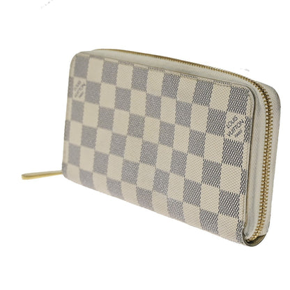 Louis Vuitton Zippy Wallet NM Damier Azur, WHITE, CANVAS, Wallets