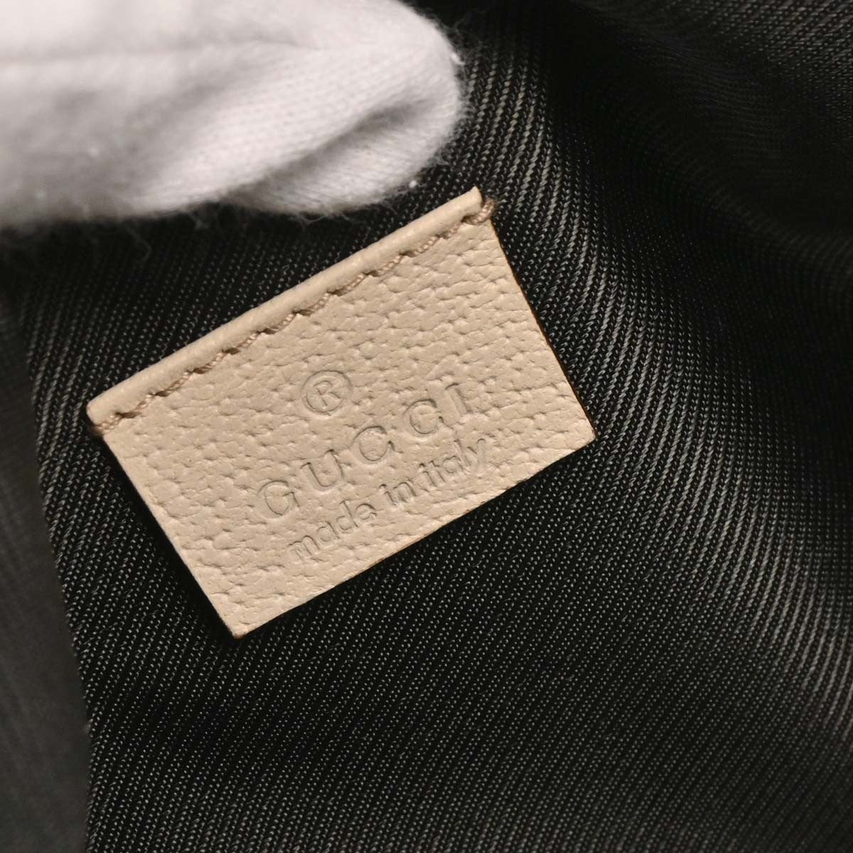 Gucci Abbey Pochette GG Coated Canvas, BEIGE, CANVAS, Clutche & pouche