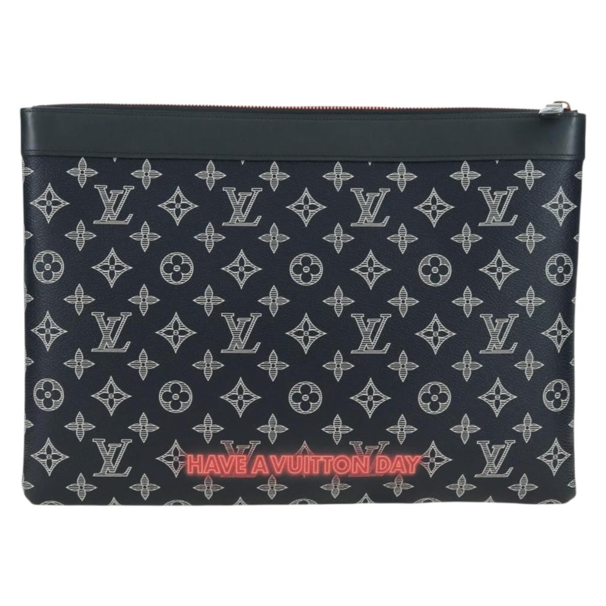 Louis Vuitton Pochette Apollo Limited Edition Upside Down Monogram Ink, Navy, Canvas, Clutch