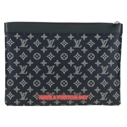 Louis Vuitton Pochette Apollo Limited Edition Upside Down Monogram Ink, Navy, Canvas, Clutch