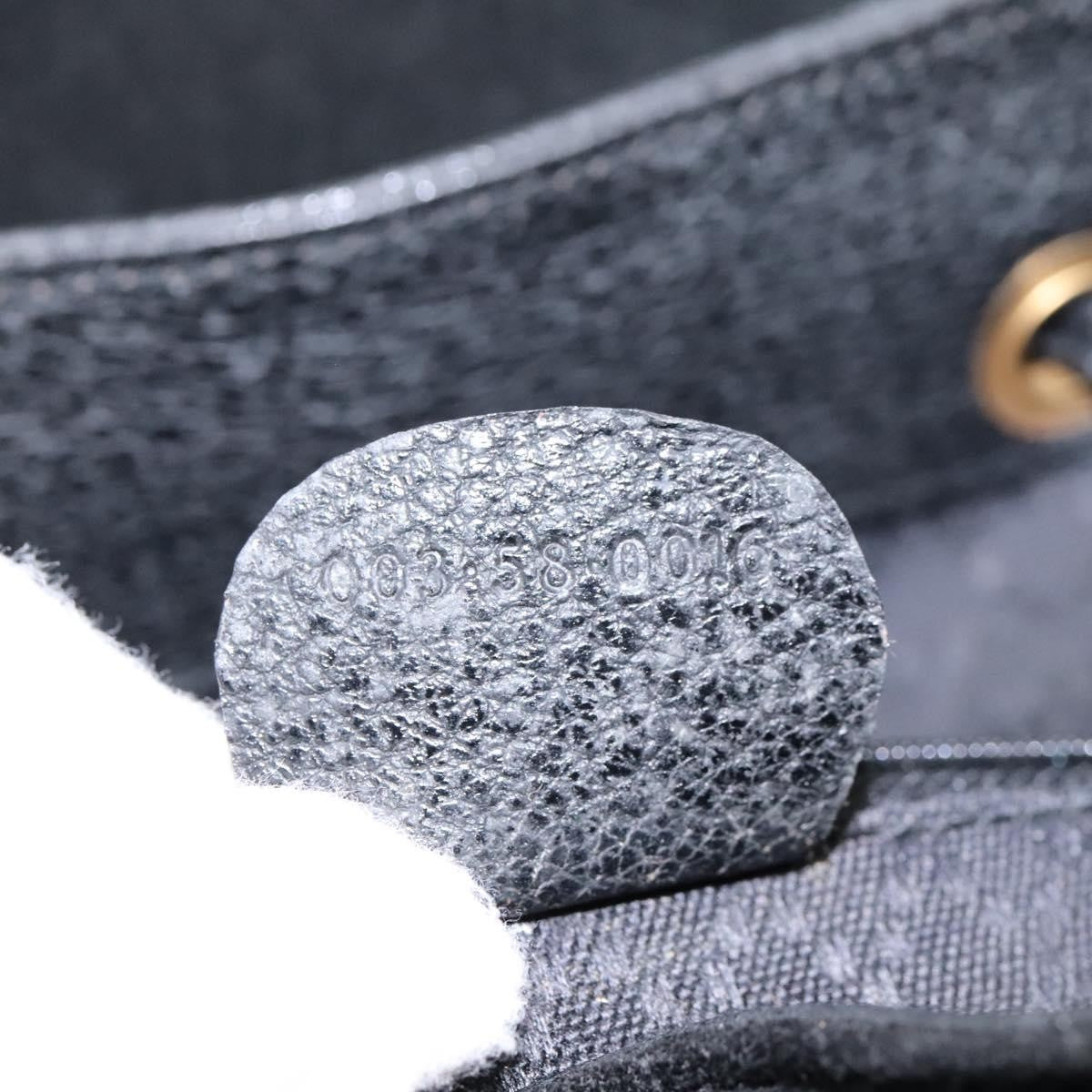 Gucci Vintage Bamboo Backpack Suede, BLACK, SUEDE, Backpack