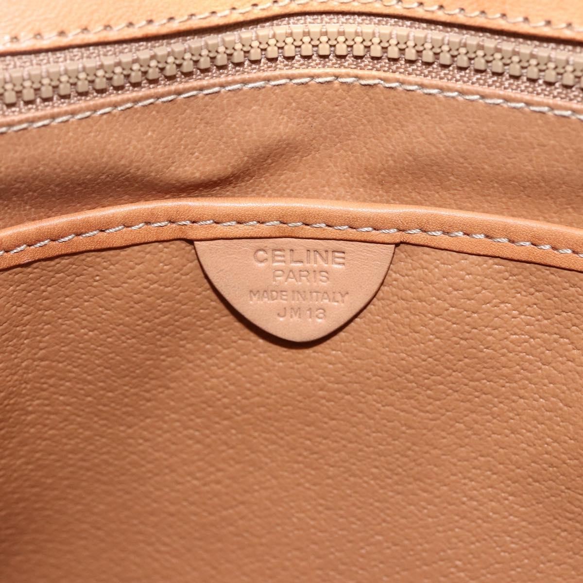 Celine Vintage Macadam Handbag Canvas and Leather, BROWN, CANVAS, Handbag