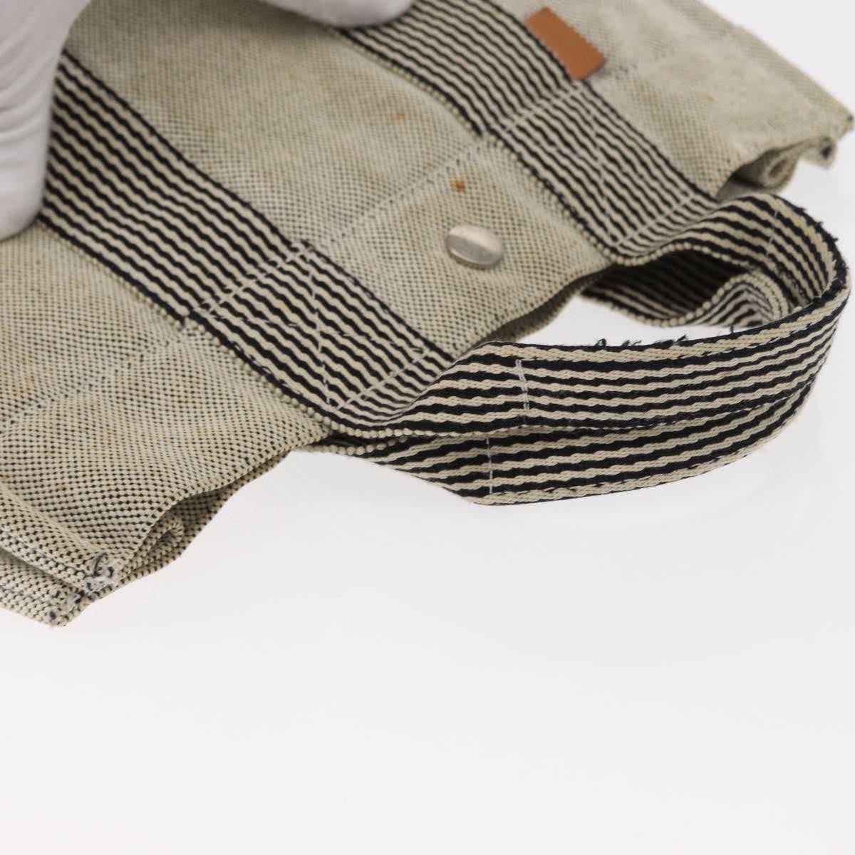 Hermes Fourre Tout Tote Canvas, GRAY, CANVAS, Tote bag