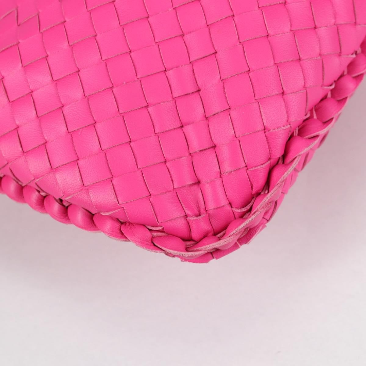 Bottega Veneta Veneta Hobo Intrecciato Nappa, PINK, LEATHER, Handbag