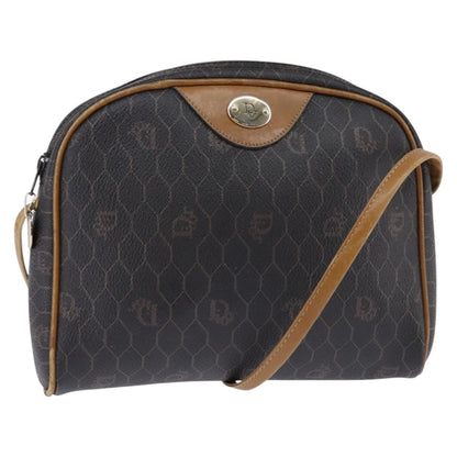 Christian Dior Vintage Honeycomb Shoulder Bag Canvas, BLACK, CANVAS, Shoulder bag