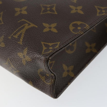 Louis Vuitton Pochette Voyage Monogram Eclipse Canvas, BROWN, CANVAS, Clutche & pouche