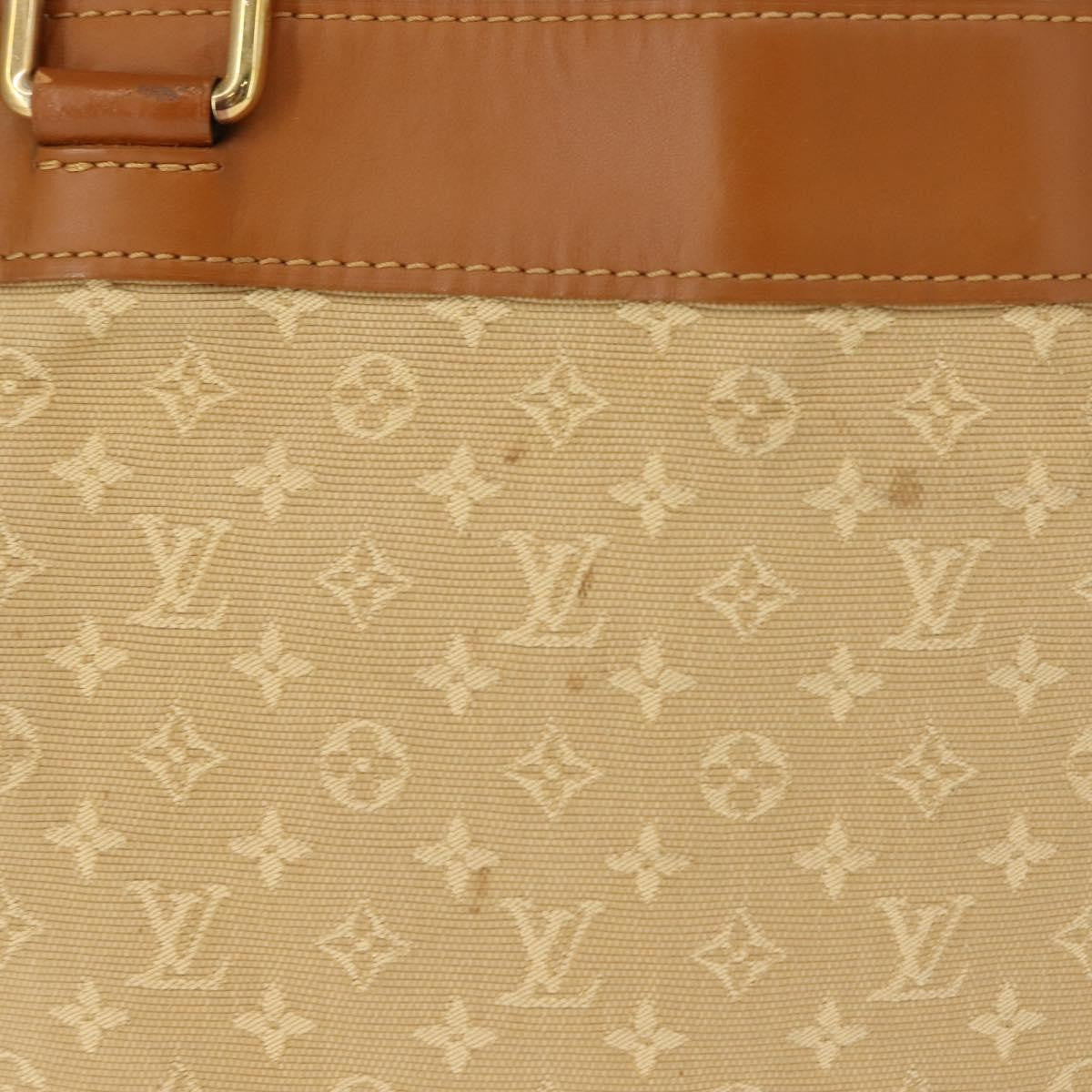 Louis Vuitton Lucille Handbag Mini Lin, BEIGE, CANVAS, Tote bag