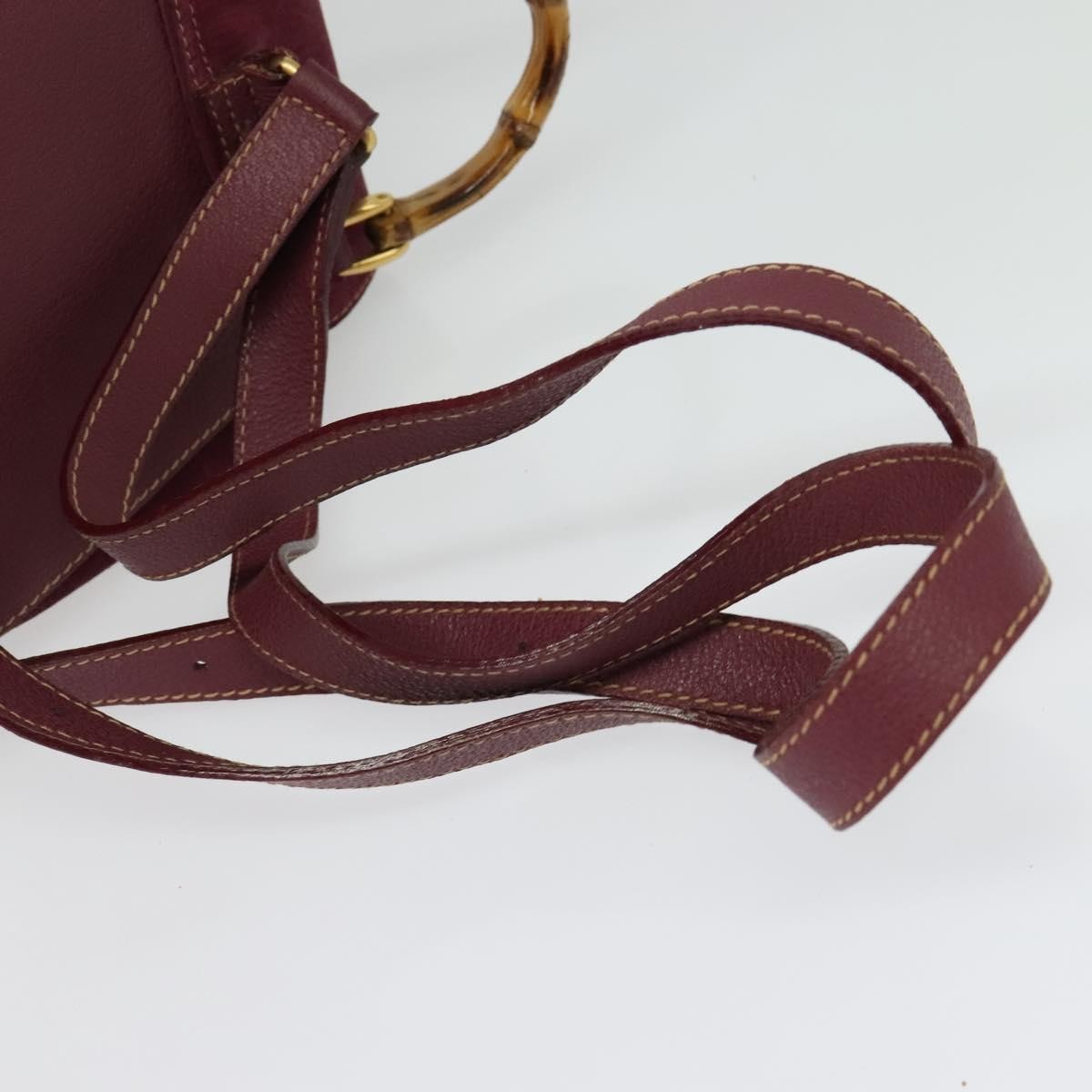 Gucci Vintage Bamboo Backpack Suede, PURPLE, SUEDE, Backpack