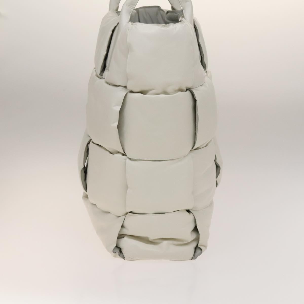 Bottega Veneta Squash Tote Padded Maxi Intrecciato Leather, WHITE, LEATHER, Tote bag