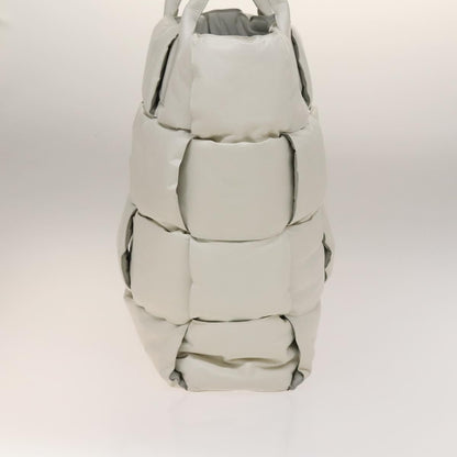 Bottega Veneta Squash Tote Padded Maxi Intrecciato Leather, WHITE, LEATHER, Tote bag