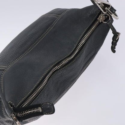 Prada Vintage Shoulder Bag Leather, NAVY, LEATHER, Shoulder bag