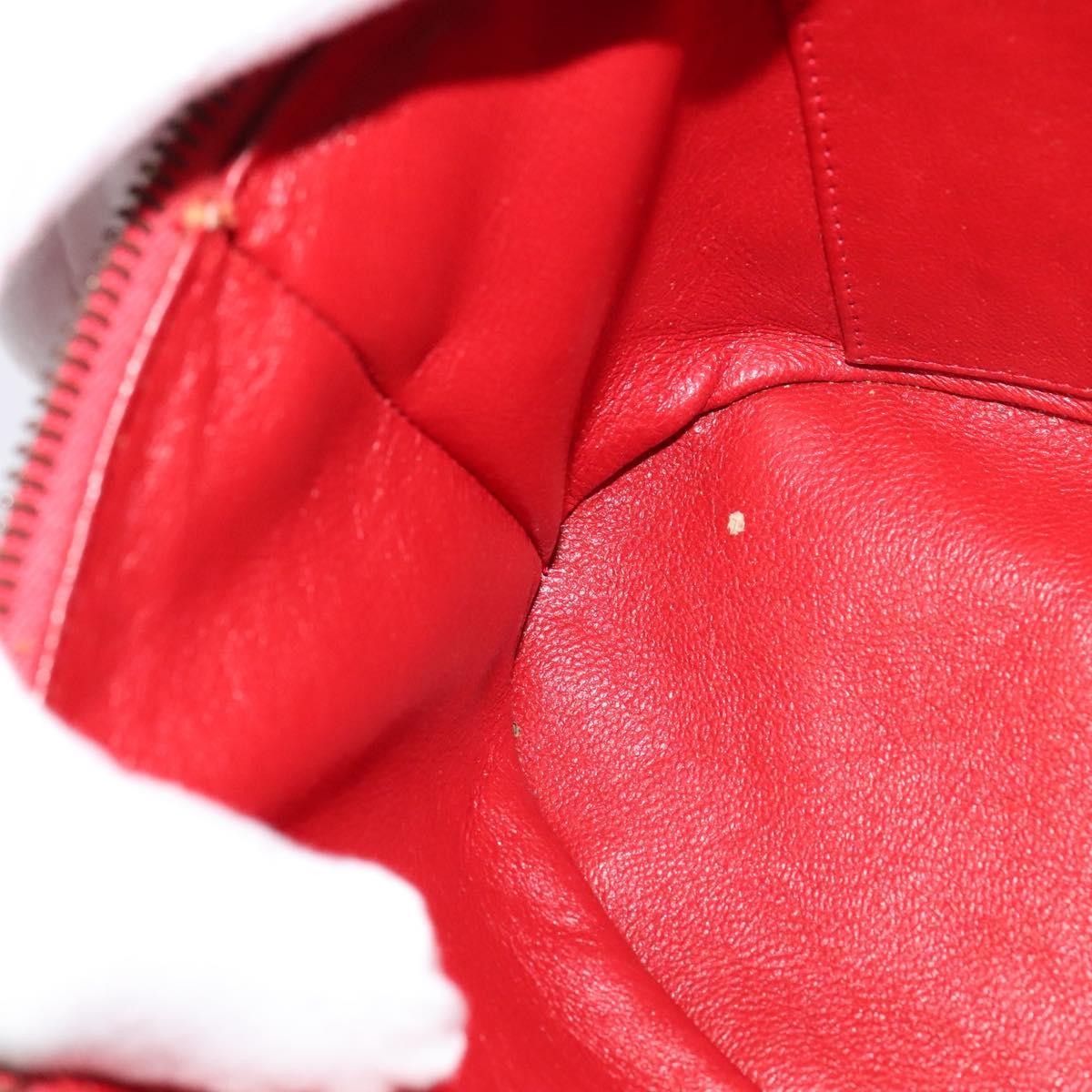 Celine Vanity bag Leather, RED, LEATHER, Shoulder bag