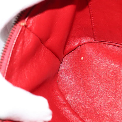 Celine Vanity bag Leather, RED, LEATHER, Shoulder bag