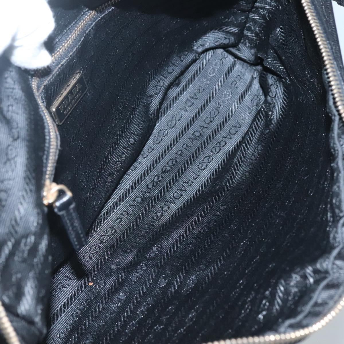 Prada SHOULDER BAG NYLON BLACK GOLD, Black, Nylon, Shoulder Bag