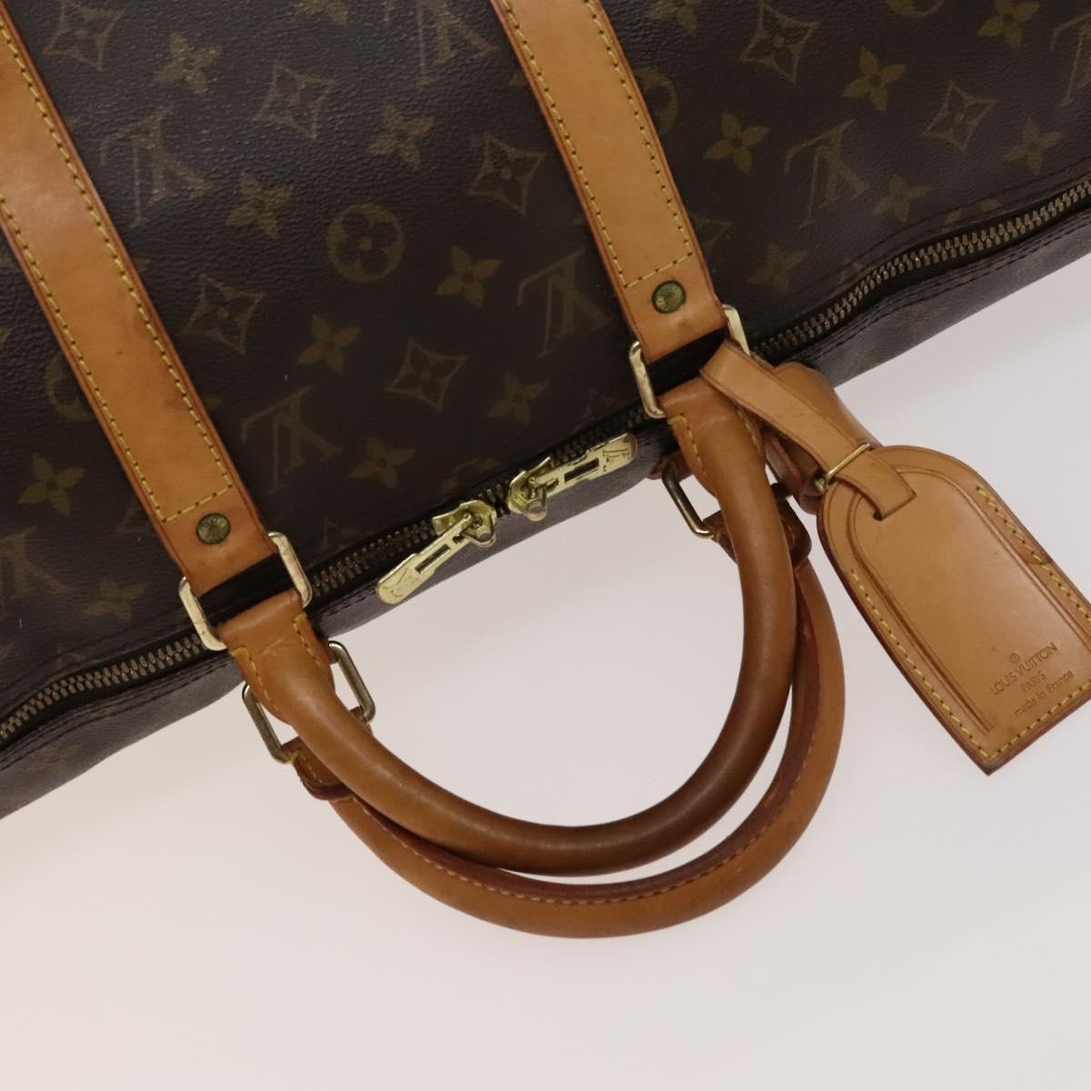 Louis Vuitton Keepall Bag Monogram Canvas, BROWN, CANVAS, Travel bag