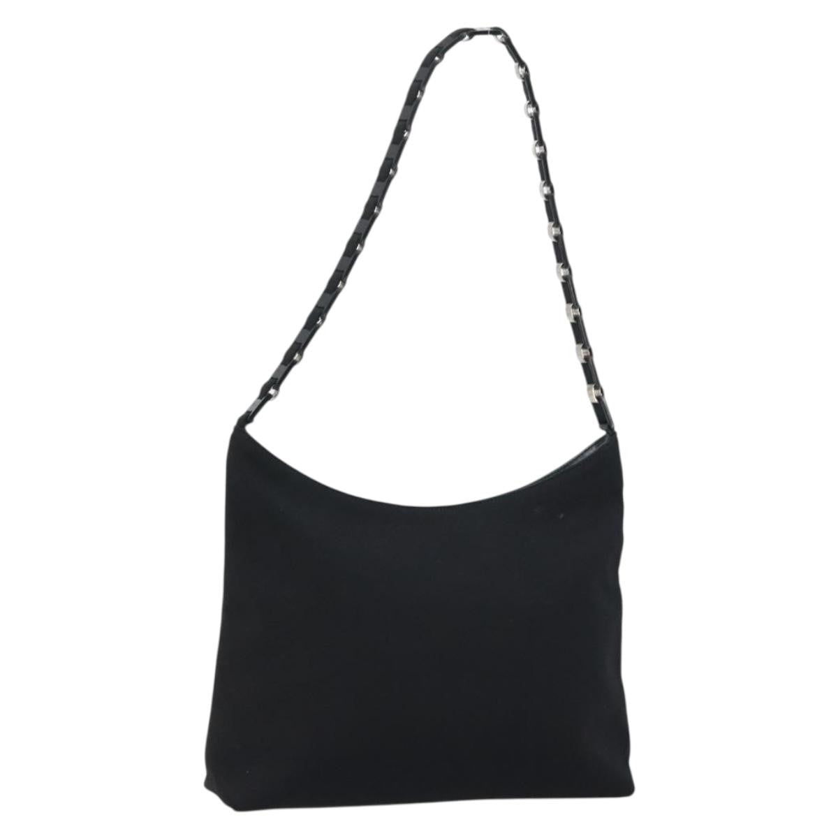 Salvatore Ferragamo Vala Shoulder Bag Nylon, BLACK, NYLON, Shoulder bag