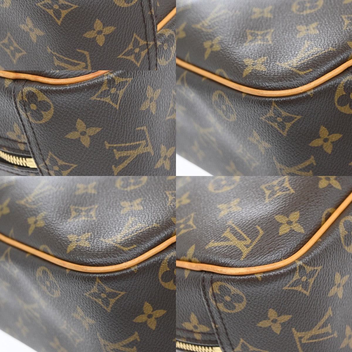 Louis Vuitton Trouville Handbag Monogram Canvas, BROWN, LEATHER, Handbag