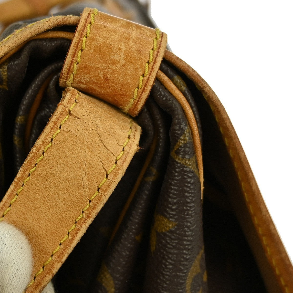 Louis Vuitton Saumur Handbag Monogram Canvas, BROWN, CANVAS, Shoulder bag