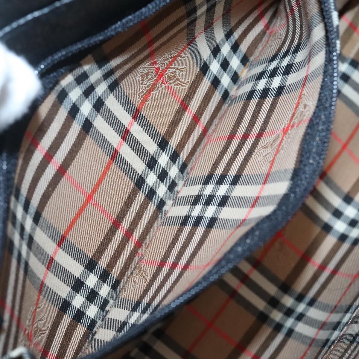 Burberry Vintage Handbag Leather, BLACK, LEATHER, Handbag