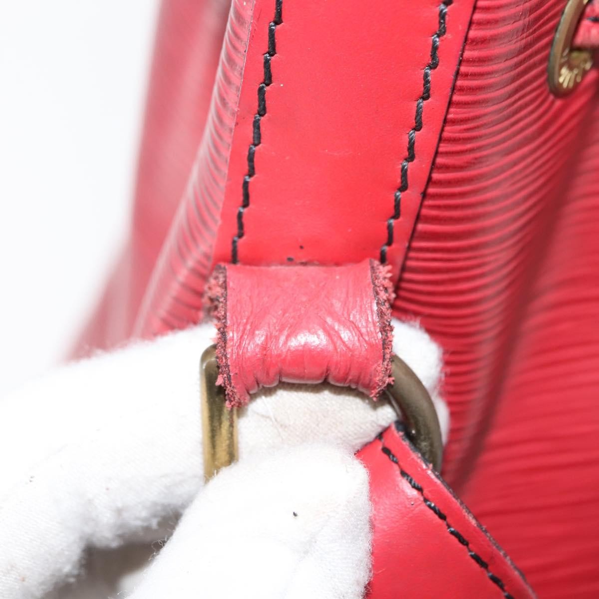Louis Vuitton Petit Noe Handbag Epi Leather, RED, LEATHER, Shoulder bag