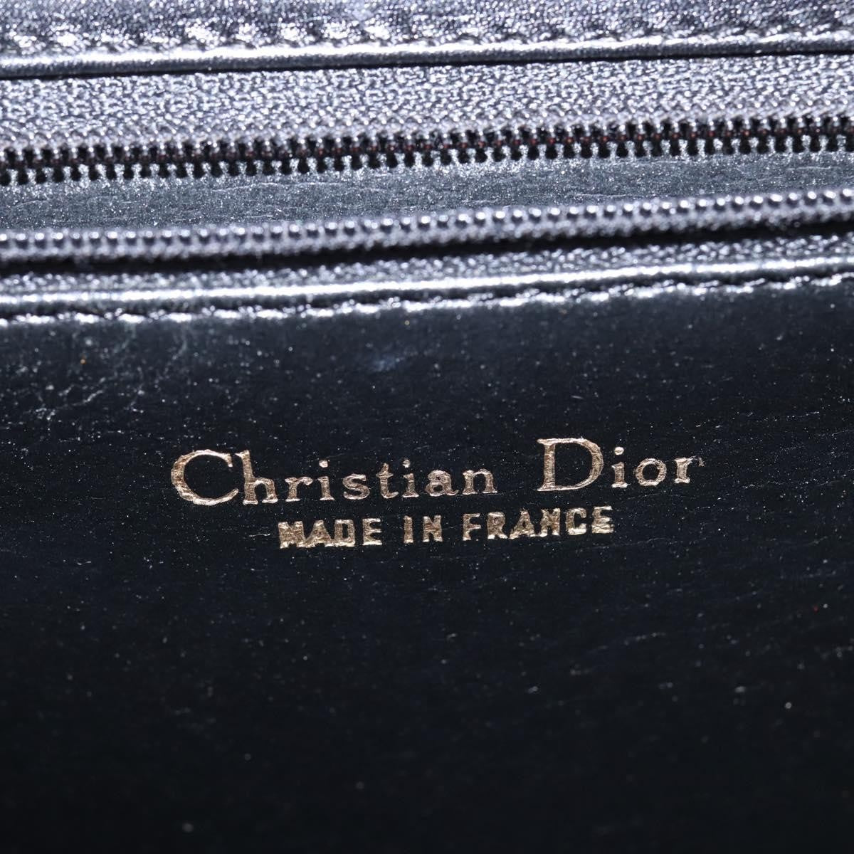 Christian Dior Flap Shoulder Bag Leather, BLACK, LEATHER, Shoulder bag