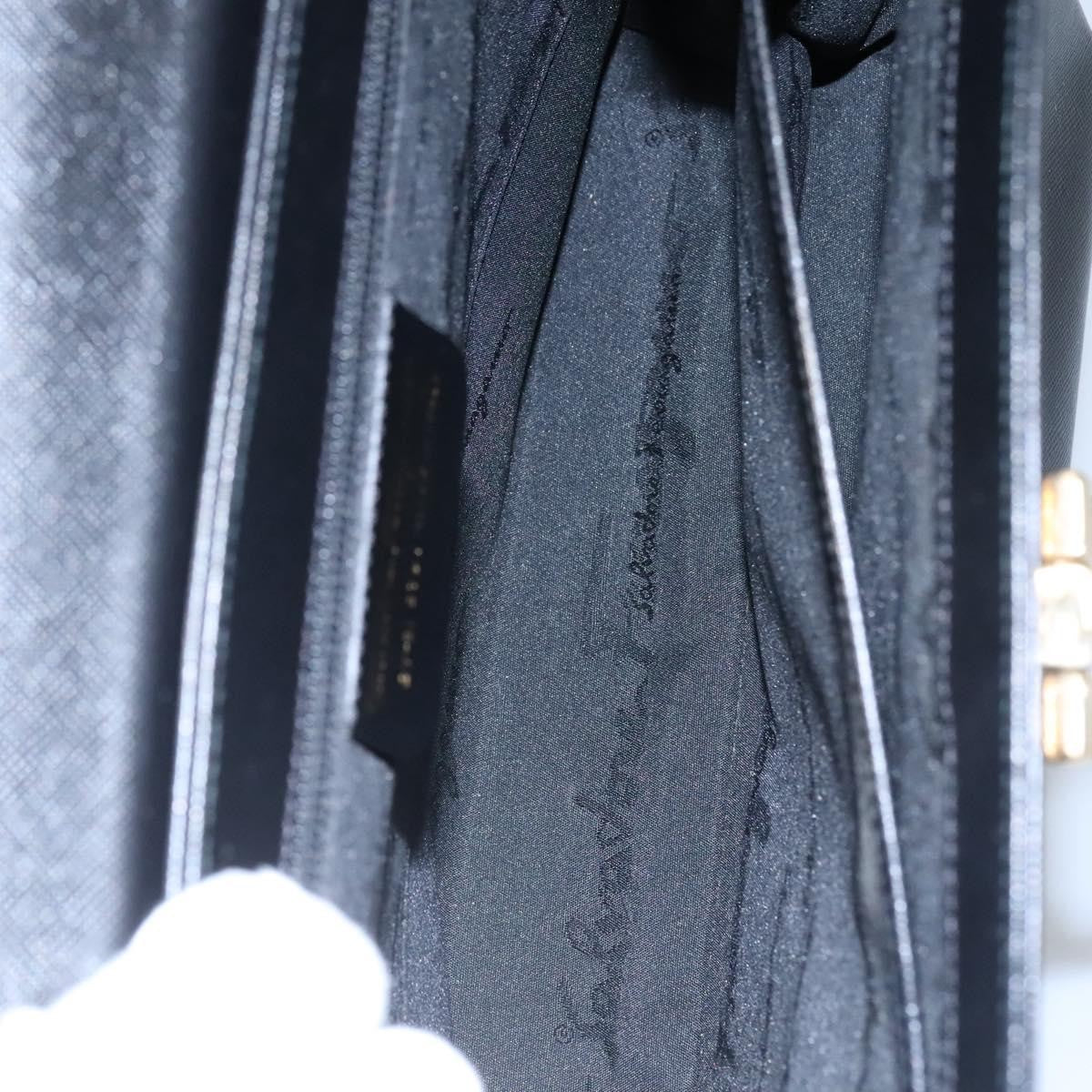 Salvatore Ferragamo Gancini Convertible Top Handle Bag Leather, BLACK, LEATHER, Handbag